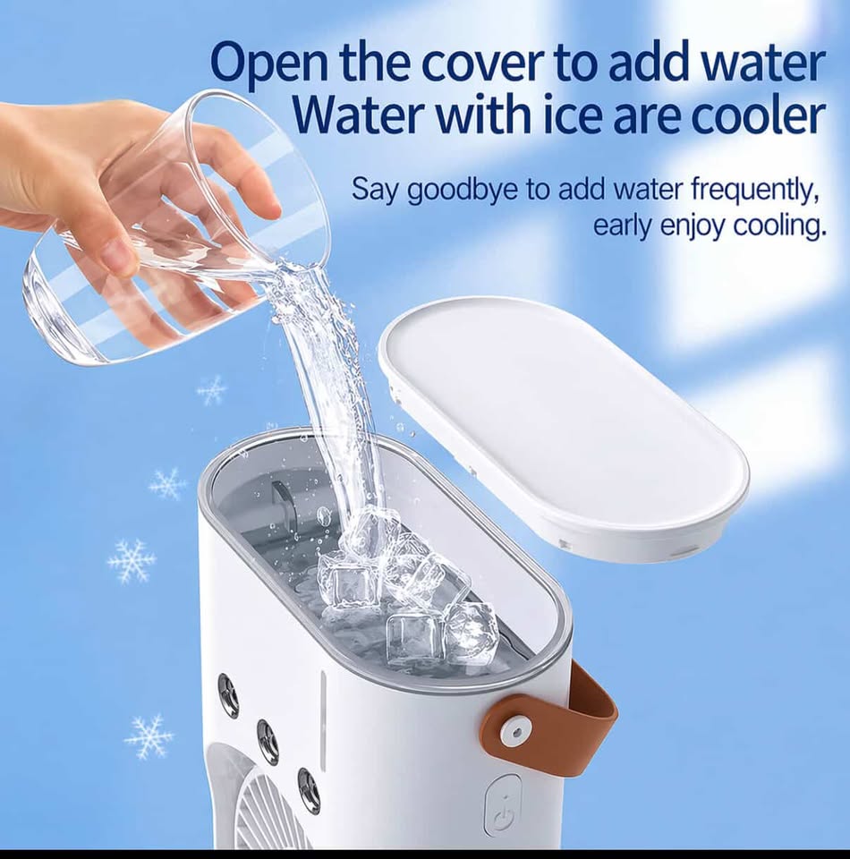 Portable Dual-Fan Tower Air Cooler with Adjustable Speed and Quiet Operation